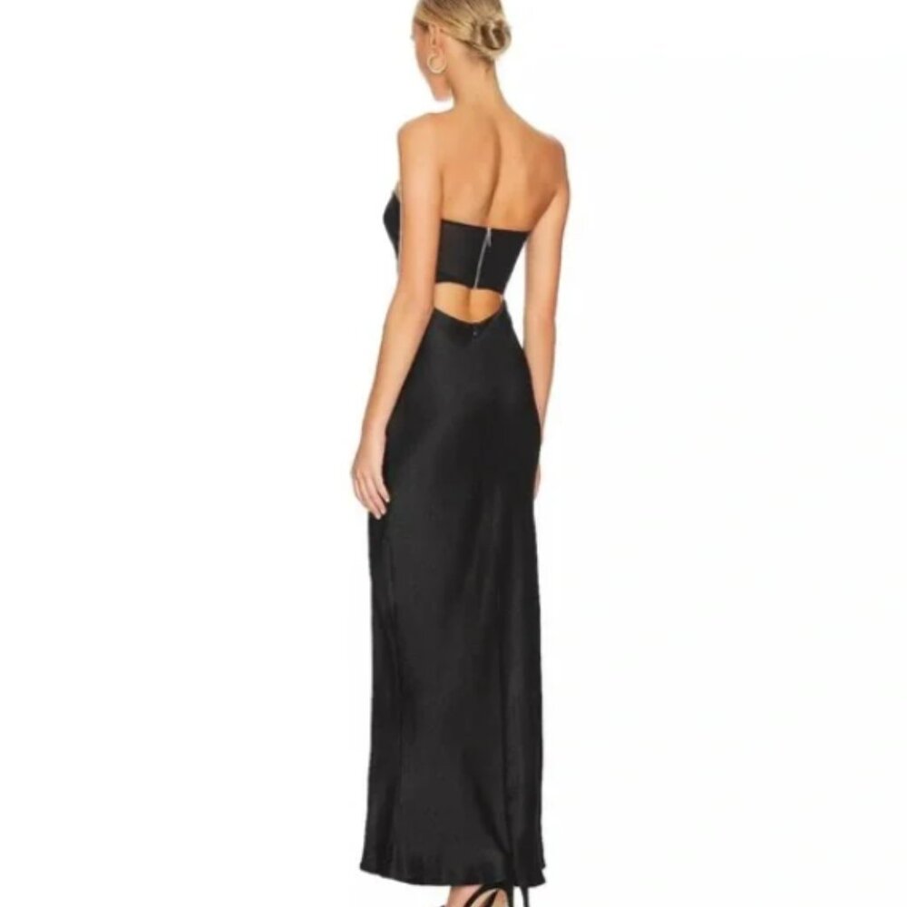 bec + bridge Halle Black Strapless Dress - Size 10 - Picture 2 of 9
